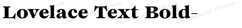Lovelace Text Bold字体转换